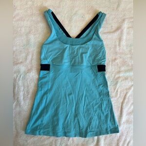 Lululemon Blue tank Top with Black accents